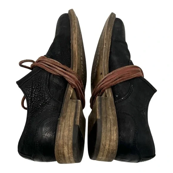 John Fluevog Warde Black Leather Oxford Unisex Handcrafted Shoes Men’s 7 Women 9 - Picture 12 of 16